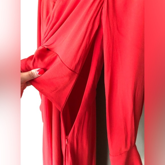 NWT EQUIPMENT Faun Twist Knot Red Aura Dress Size 6 - Picture 11 of 13